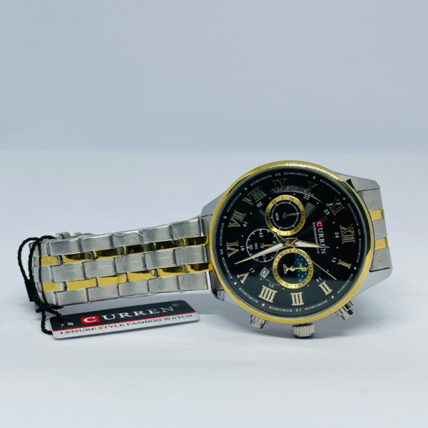 FB(109) Curren chronograph watch dial close-up view