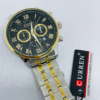 FB(110) Curren men's watch side view showing steel case