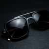 Stylish black sunglasses with premium modern design