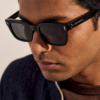 MIGNON WED (9) Black sunglasses for men, front view