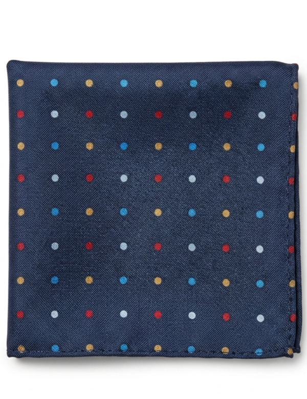 Pocket square [polka dot pattern] folded in classic style