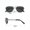 Style Premium Square Sunglasses for Men | UV Protection Metal Frame Sunglass