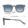Men’s Stylish Square Sunglasses – Gradient Blue Lens UV400 Protection, Premium Transparent Frame Shades
