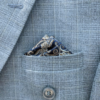 Polyester pocket square folded suit style