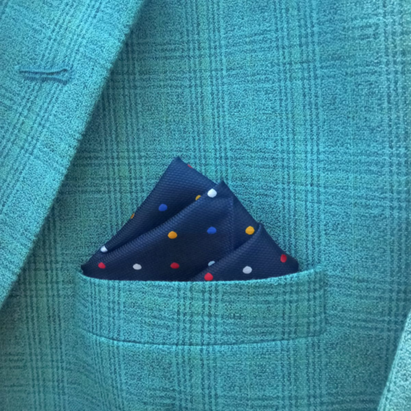 Men’s Polka Dot Pocket Square Handkerchief – Premium Polyester Suit Hanky for Blazer, Wedding & Formal Wear
