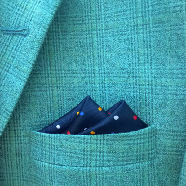 Men’s Polka Dot Pocket Square Handkerchief – Premium Polyester Suit Hanky for Blazer, Wedding & Formal Wear