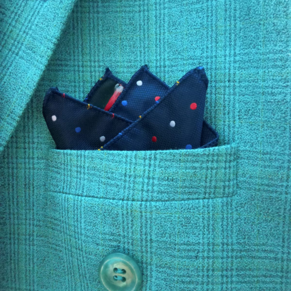 Men’s Polka Dot Pocket Square Handkerchief – Premium Polyester Suit Hanky for Blazer, Wedding & Formal Wear