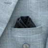 Men’s Black Pocket Square – Premium Jacquard Pattern Handkerchief for Suit, Blazer & Formal Wear