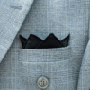 Men’s Black Pocket Square – Premium Jacquard Pattern Handkerchief for Suit, Blazer & Formal Wear