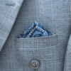 Men’s Blue Pocket Square – Premium Paisley Pattern Handkerchief for Suit, Blazer & Formal Wear