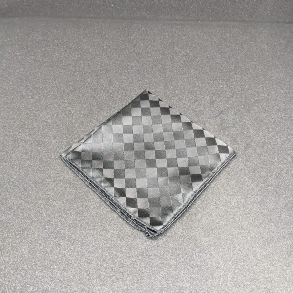 Men’s Formal Pocket Square – Black Patterned Handkerchief for Wedding, Office & Party Wear