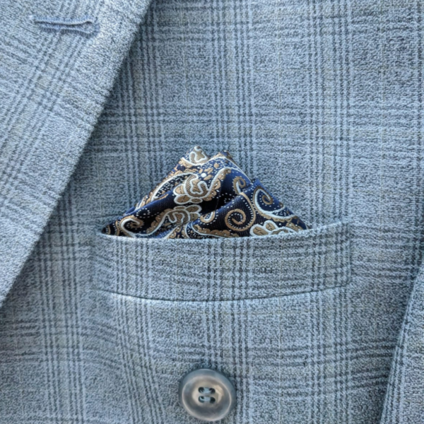 Men’s Luxury Paisley Pocket Square – Premium Designer Suit Handkerchief for Formal & Wedding Wear