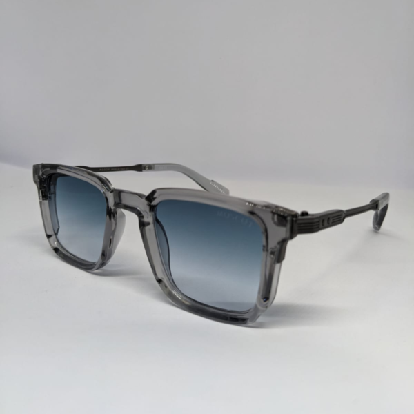 Men’s Stylish Square Sunglasses – Gradient Blue Lens UV400 Protection, Premium Transparent Frame Shades