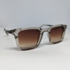 Men’s Stylish Square Sunglasses – Gradient Brown Lens, Transparent Frame, UV400 Protection Shades