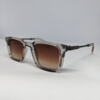 Men’s Stylish Square Sunglasses – Gradient Brown Lens, Transparent Frame, UV400 Protection Shades
