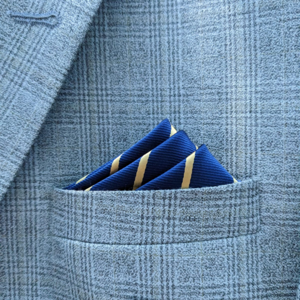 Luxury paisley pocket square front view elegant design