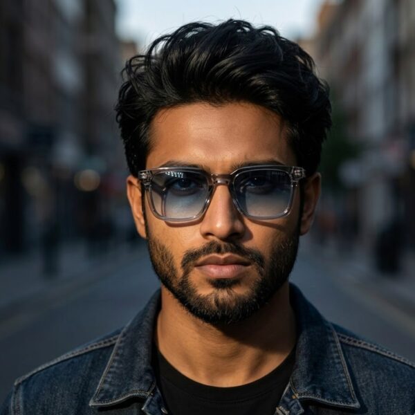 Stylish men sunglasses outdoor fashion look