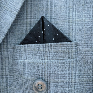 Stylish pocket square front view elegant design