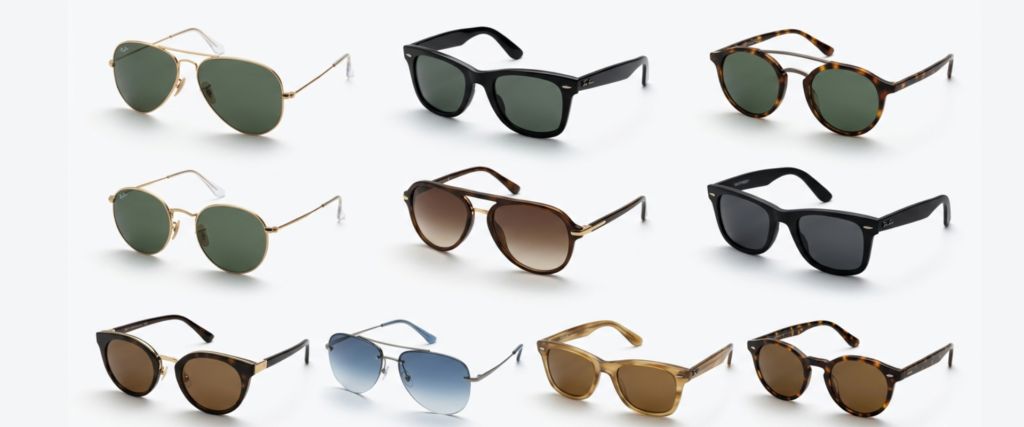 different types of sunglasses for men aviator wayfarer round