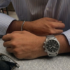 Front view of Armani AR11241 analog watch, 43mm case size