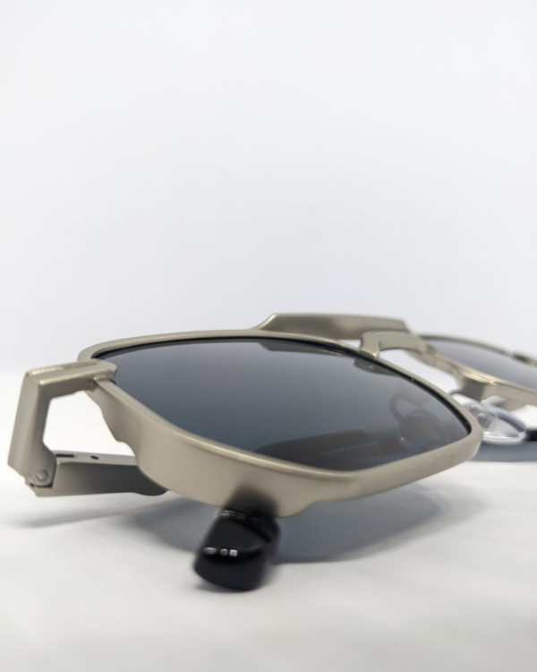 Man wearing square aviator silver sunglasses casual style Bangladesh