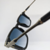 MIGNON FB Square frame acetate sunglasses with blue gradient lens close up