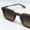 MIGNON FB (11) Square wayfarer sunglasses matte brown acetate frame front view