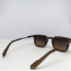 MIGNON FB (14) Square frame sunglasses back view with gradient brown lens and metal temple arms
