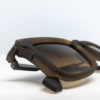 MIGNON FB (16) Square wayfarer sunglasses matte brown frame close up