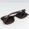MIGNON FB (18) Square wayfarer sunglasses matte brown frame folded flat lay top view