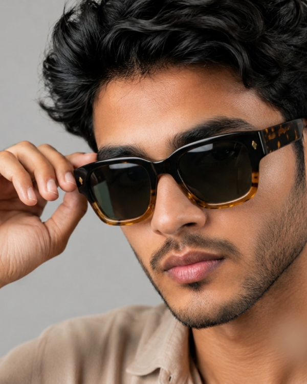 MIGNON FB (2) Square tortoise sunglasses, polycarbonate frame, Bangladesh