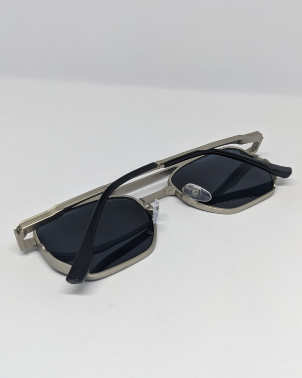 Square aviator sunglasses silver frame side view Bangladesh