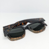 MIGNON FB (3) Premium tortoise sunglasses with green lens and gold rivet detail