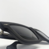 Square frame sunglasses with UV400 protection, dark smoke grey lens