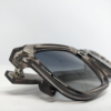 MIGNON FB (4) Side angle of smoky grey polycarbonate sunglasses frame