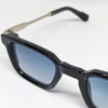 MIGNON FB (4) Close-up of silver metal temple arm on square frame sunglasses