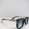 MIGNON FB (5) Man wearing square frame blue gradient sunglasses outdoor style