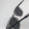 Square matte grey sunglasses top view showing lens shape