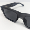 matte black square sunglasses side view