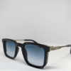MIGNON FB (7) Square frame acetate sunglasses with blue gradient lens side view