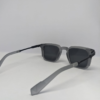 Square matte grey chunky frame sunglasses studio shot