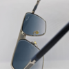 Square aviator sunglasses with blue gradient lens, UV400 protected