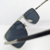 MIGNON FB (9) Square navigator sunglasses folded flat lay silver frame