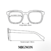 Size chart Size chart for square frame transparent grey polarized sunglasses