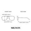 Size chart Size chart for square navigator sunglasses silver frame