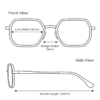 Size chart(1) Size chart for black aluminium octagonal sunglasses