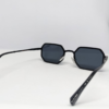 Untitled design(5) Angular black aluminium eyewear with dark smoke lens