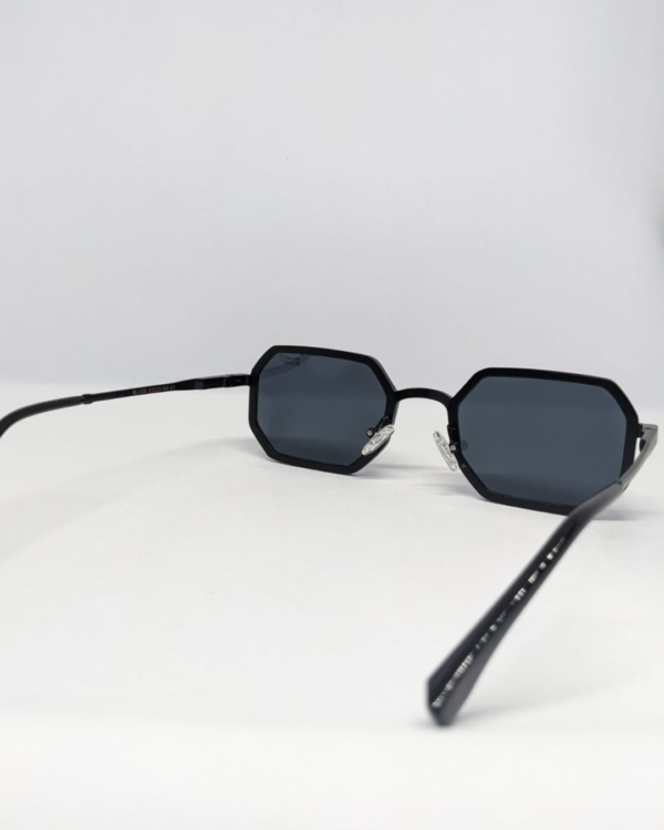 Untitled design(5) Angular black aluminium eyewear with dark smoke lens