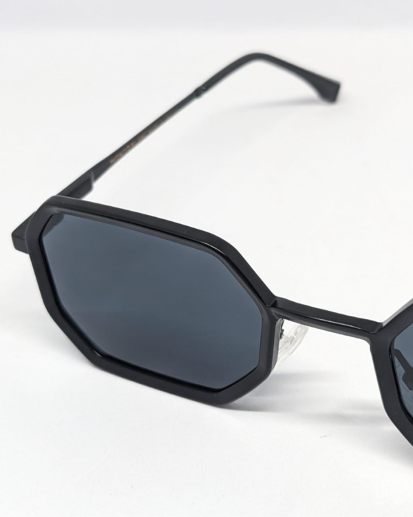 Untitled design(9) Matte black aluminium sunglasses with dark smoke grey lens
