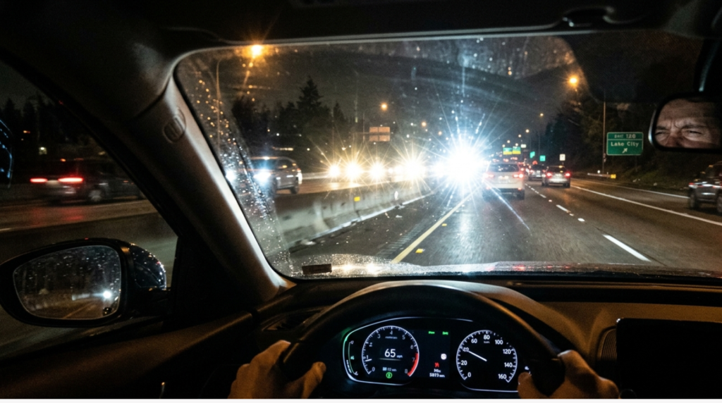 Anti glare night driving glasses